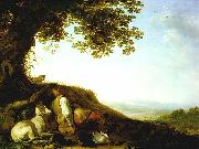 SAFTLEVEN, Cornelis Hunter Sleeping on a Hillside sg China oil painting reproduction